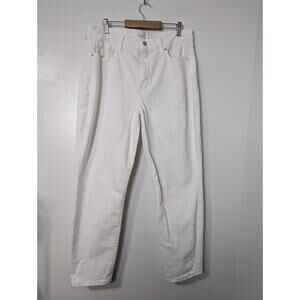 Old Navy Size 14 O.G. Straight Jeans White High Rise Secret Smooth Pockets